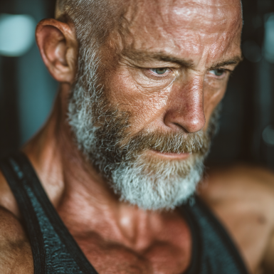 Група старших людей займається йогою на свіжому повітрі